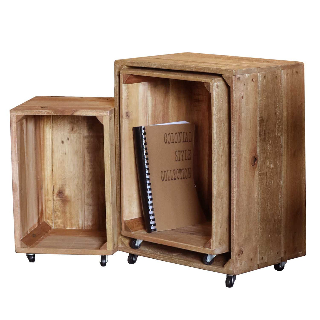 Boîte en bois Renzo, lot de 3