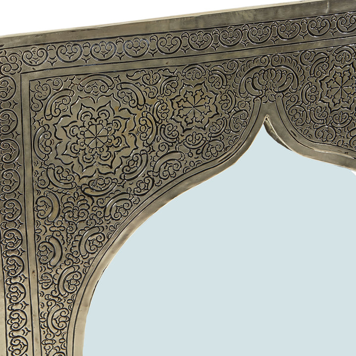 Miroir en laiton Safiya argent moyen
