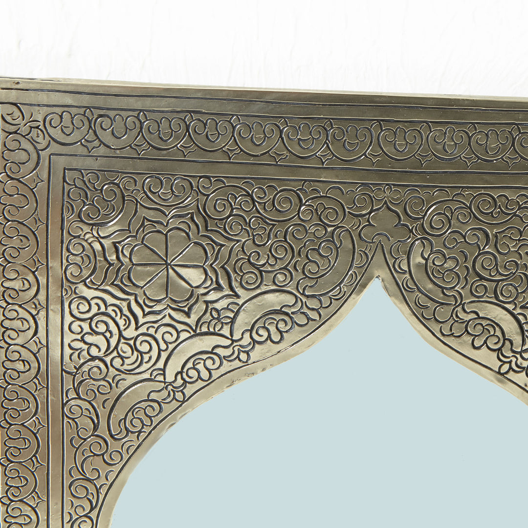 Miroir en laiton Safiya argent moyen