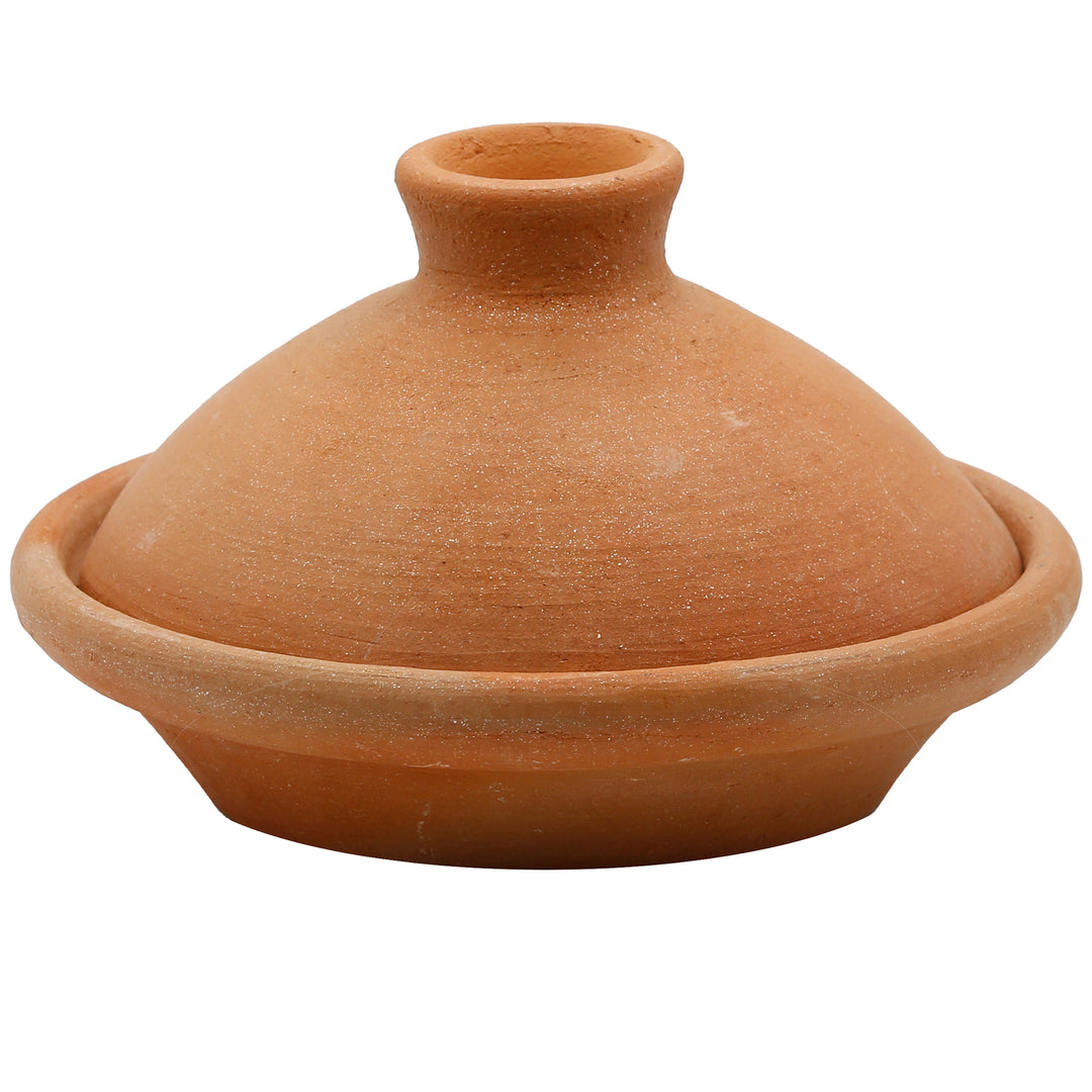 Petit Tajine du Maroc 20 cm, naturel et non émaillé en argile traditionnelle