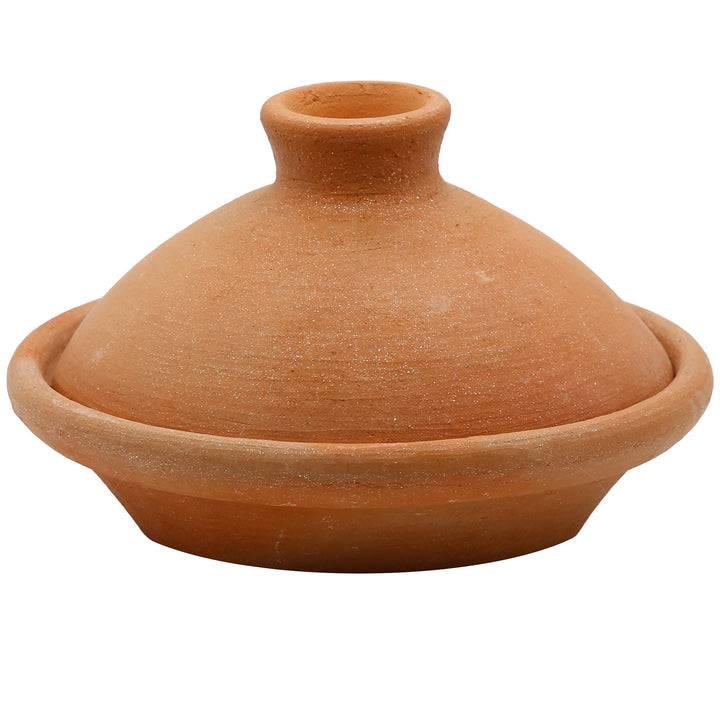 Petit Tajine du Maroc 20 cm, naturel et non émaillé en argile traditionnelle