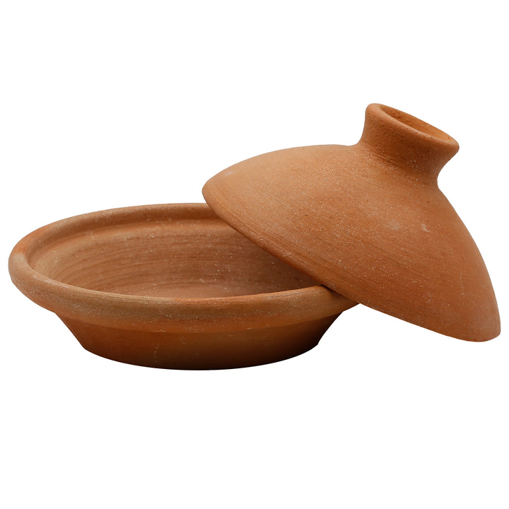 Four hollandais Tagine 20 cm en argile naturelle et argile, non émaillée comme une cocotte traditionnelle