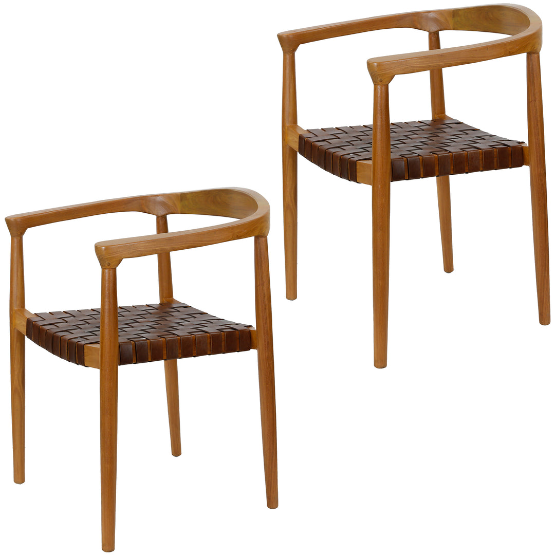 Chaise de salle à manger en cuir