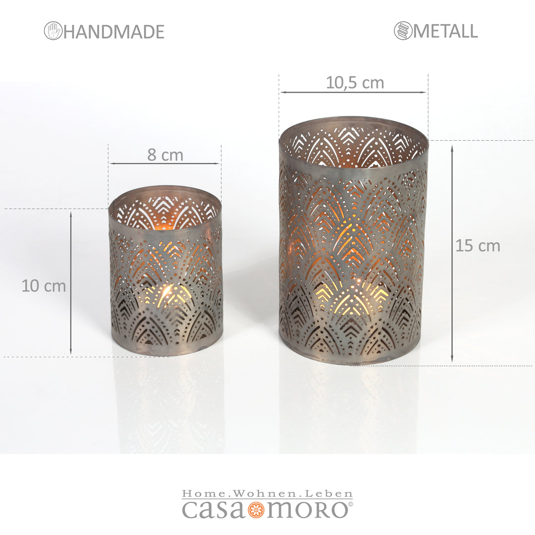 Lot de 2 photophores Lauro