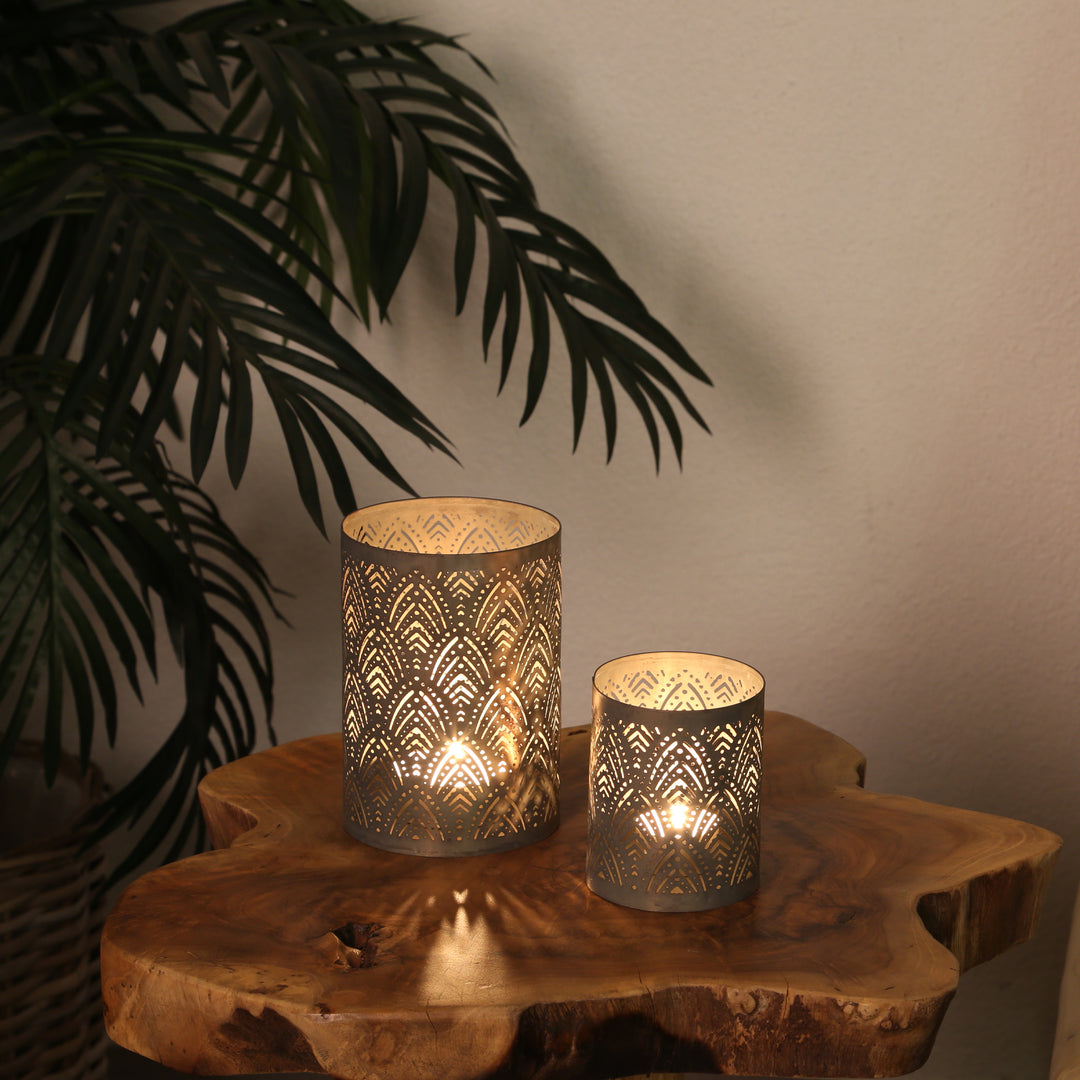 Lot de 2 photophores Lauro