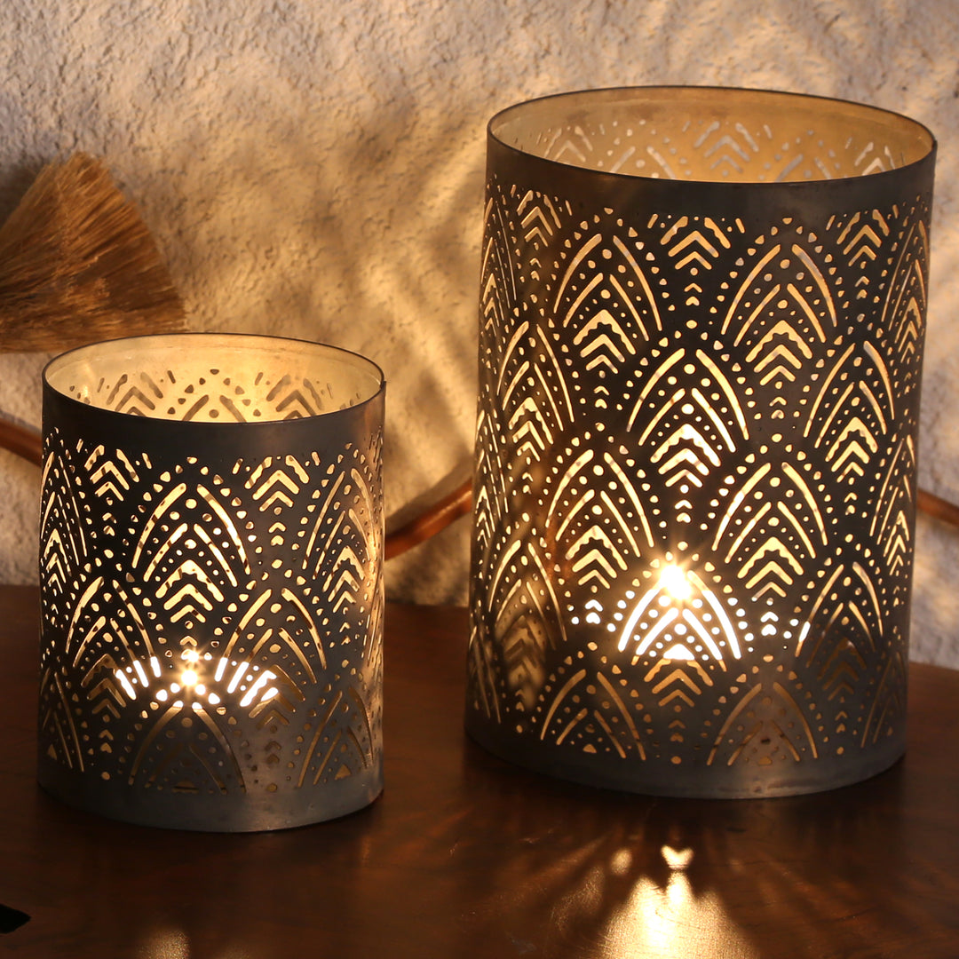 Lot de 2 photophores Lauro