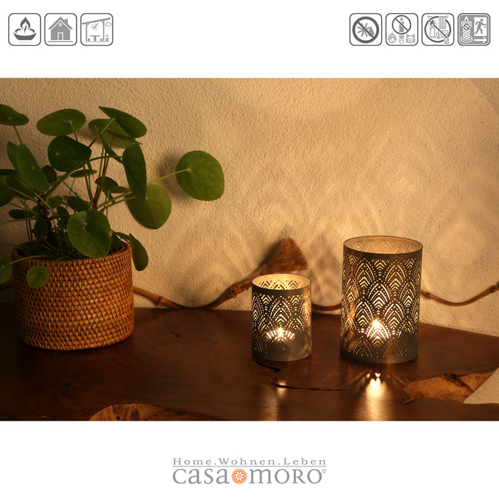 Lot de 2 photophores Lauro