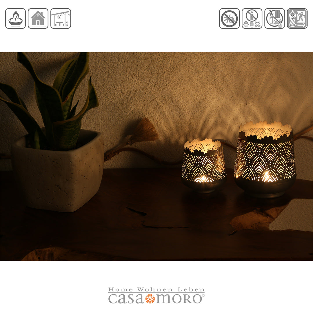 Lot de 2 bougeoirs Rico