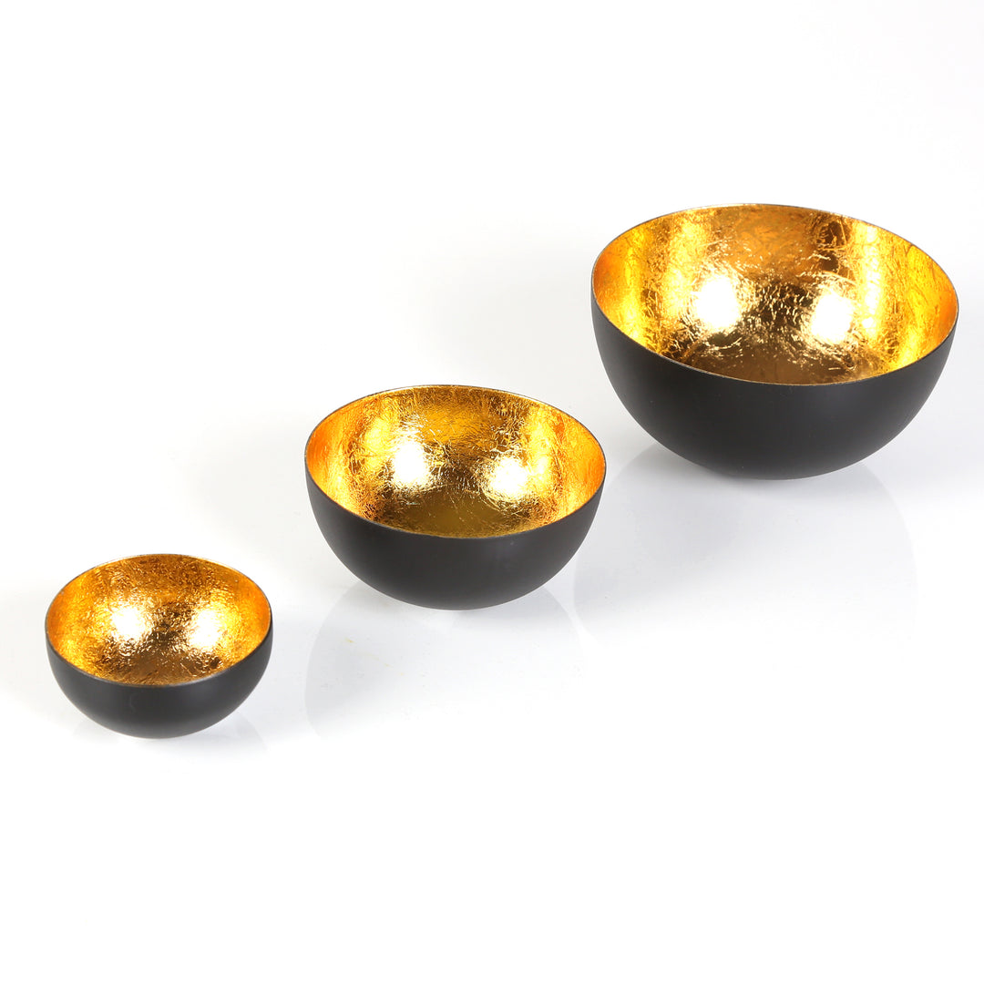 Lot de 3 photophores Meo Gold