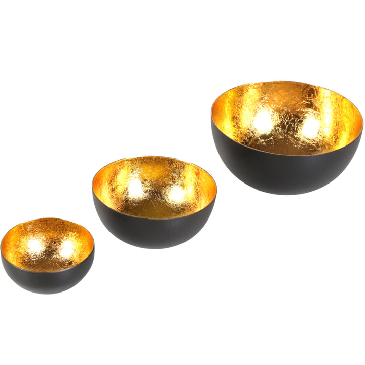 Lot de 3 photophores Meo Gold