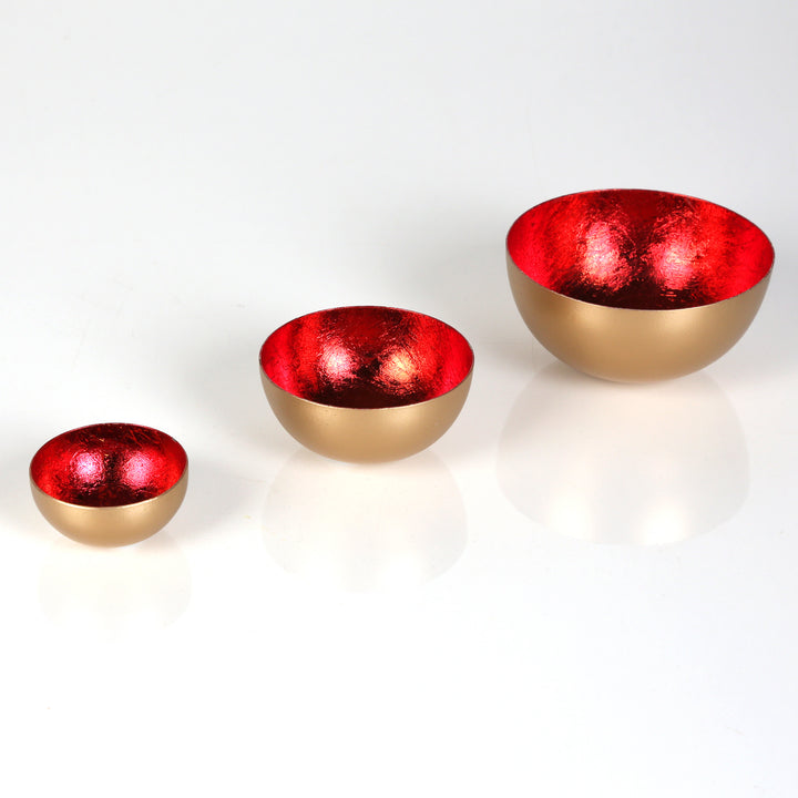 Lot de 3 photophores Meo rouge