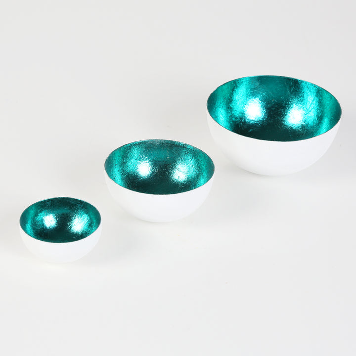 Lot de 3 photophores Meo turquoise