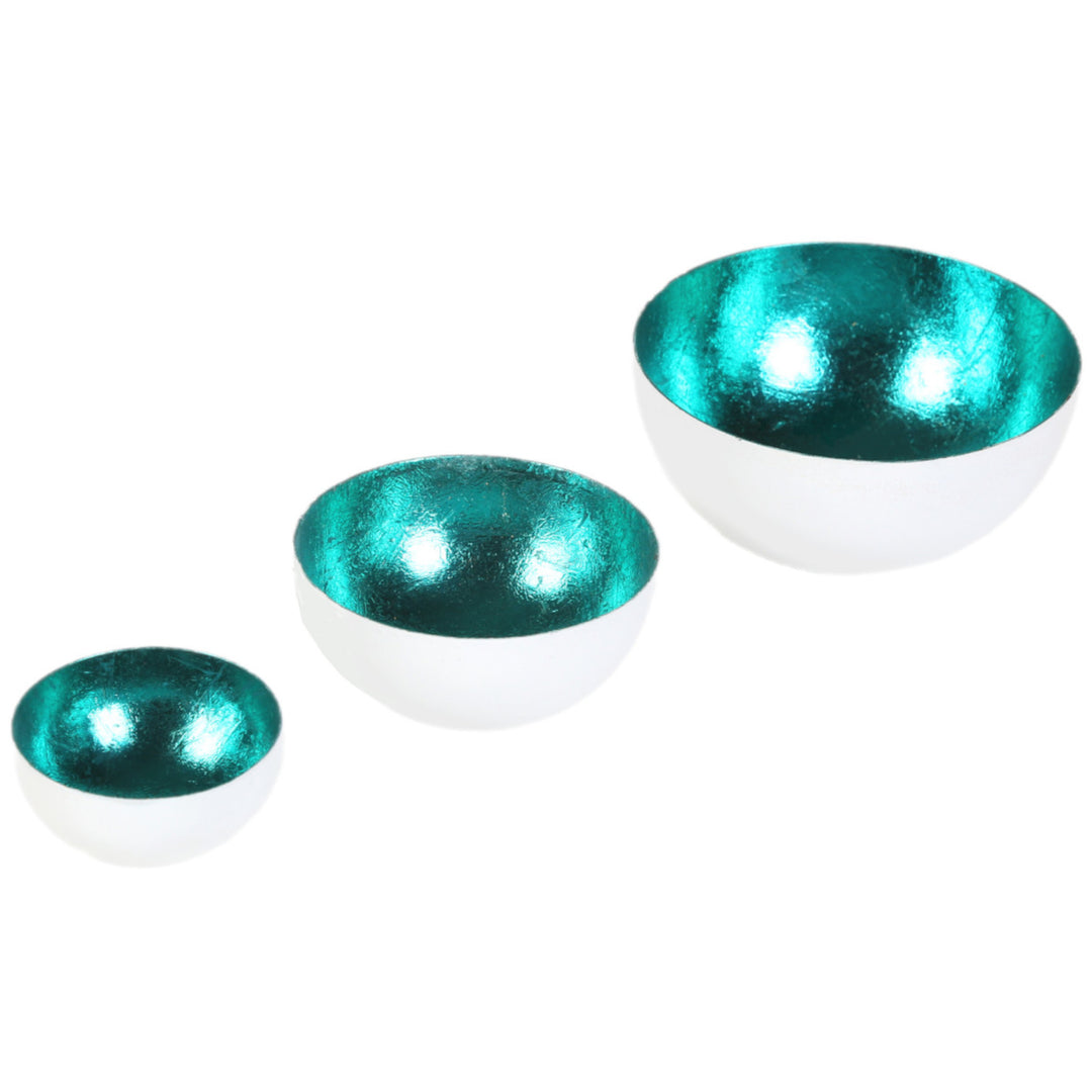 Lot de 3 photophores Meo turquoise