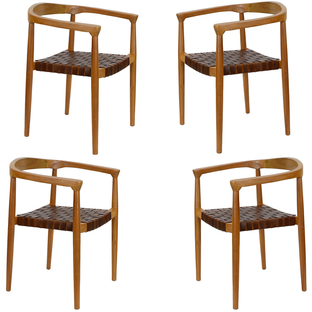 Chaise de salle à manger en cuir