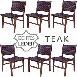 Esszimmerstuhl Braun Leder