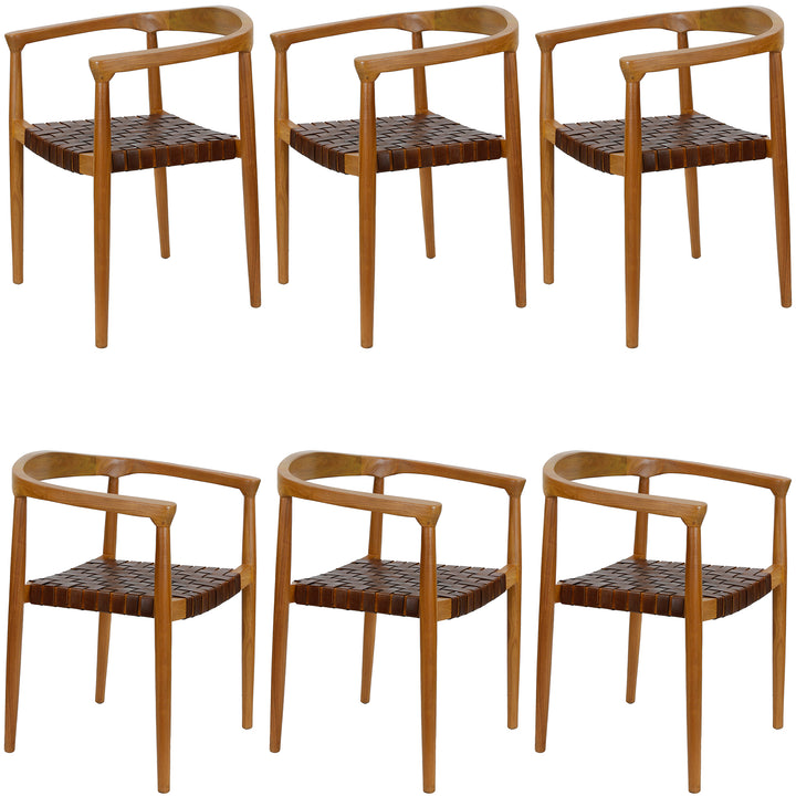Chaise de salle à manger en cuir