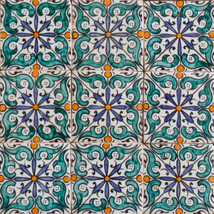Carreau peint à la main Hudah