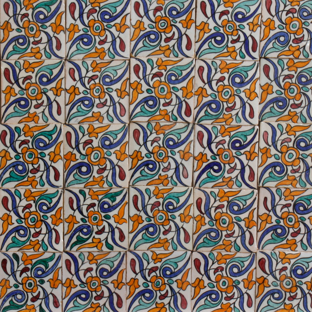 Carreau peint à la main Safaa