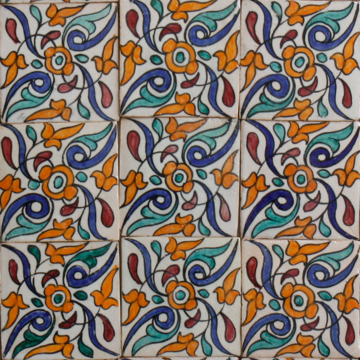 Carreau peint à la main Safaa