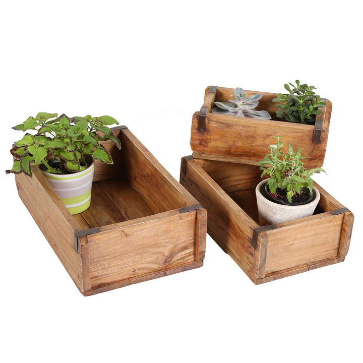 Lot de 3 bacs à plantes Gino