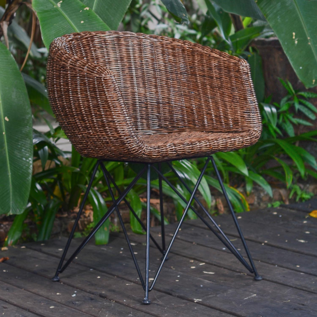 Real rattan armchair Paris