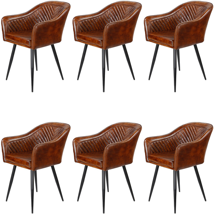 Fauteuil en cuir marron