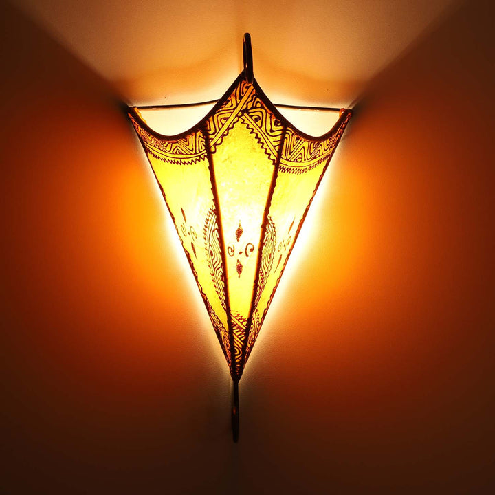Applique murale marocaine en cuir Mouna
