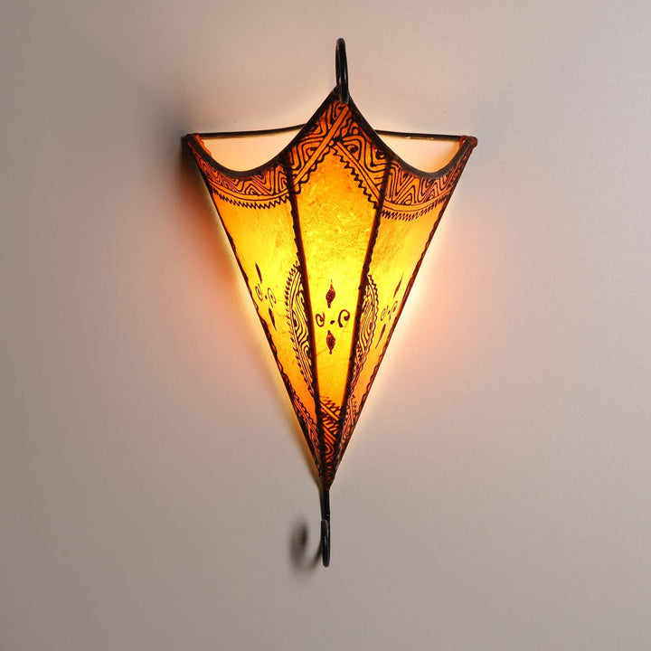 Applique murale marocaine en cuir Mouna