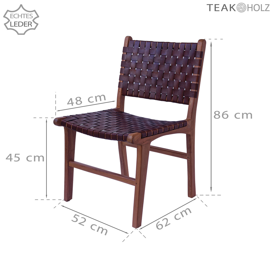 Esszimmerstuhl Braun Leder