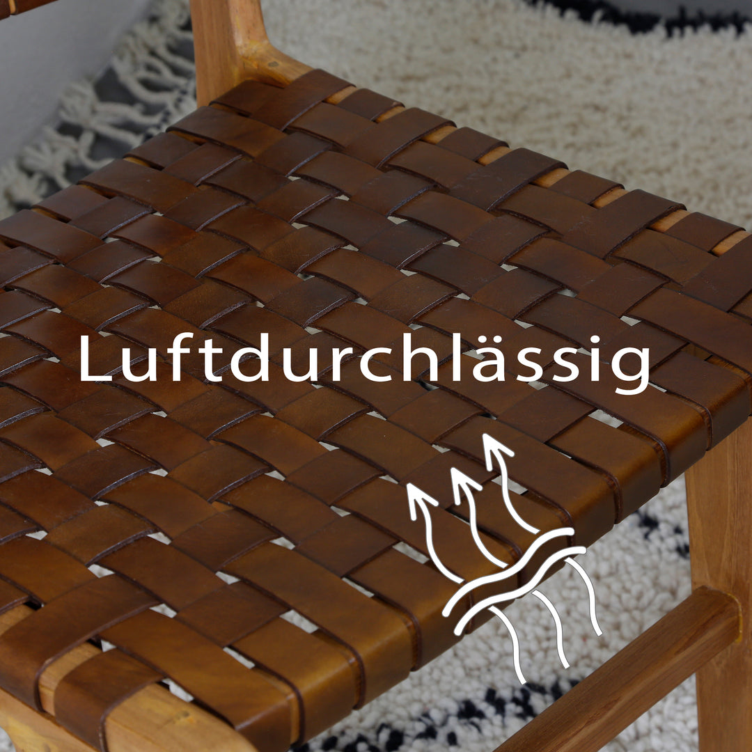 Esszimmerstuhl Braun Leder