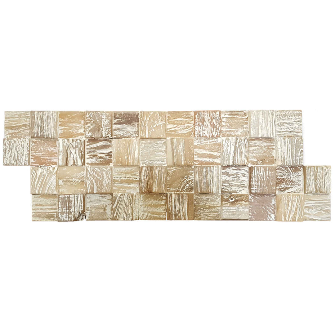 Revêtement mural en bois White Washed Cube