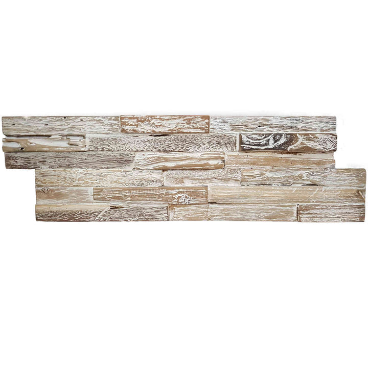 Revêtement mural en bois White Washed Coral