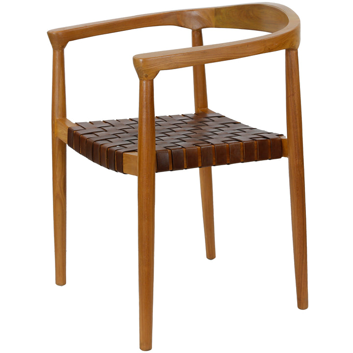 Chaise de salle à manger en cuir