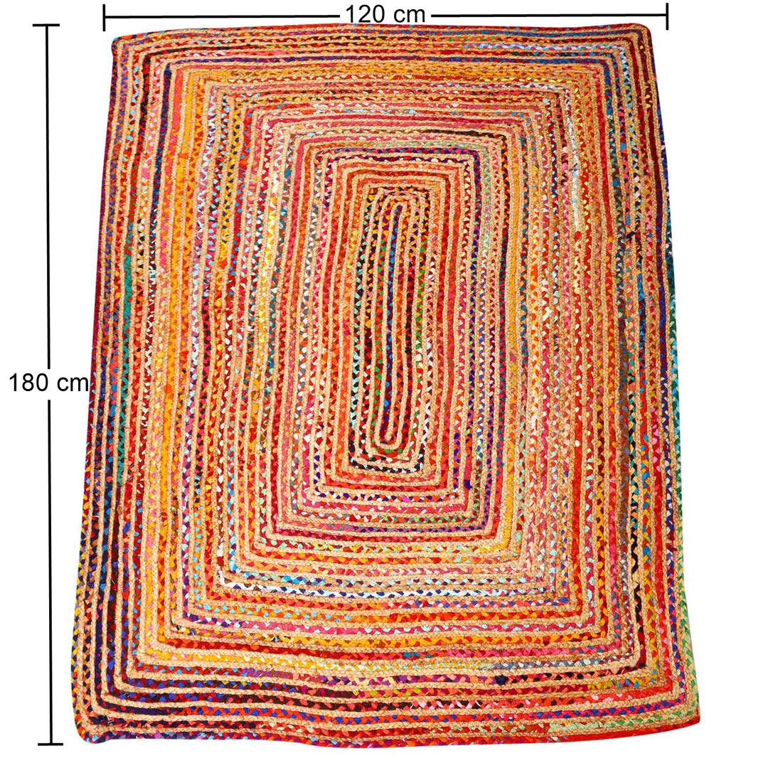 Tapis en jute Esha multicolore