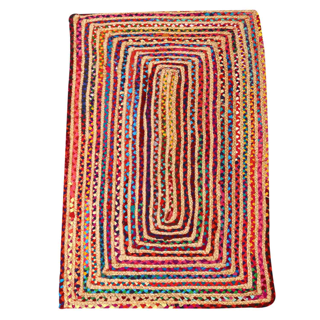 Tapis en jute Esha multicolore