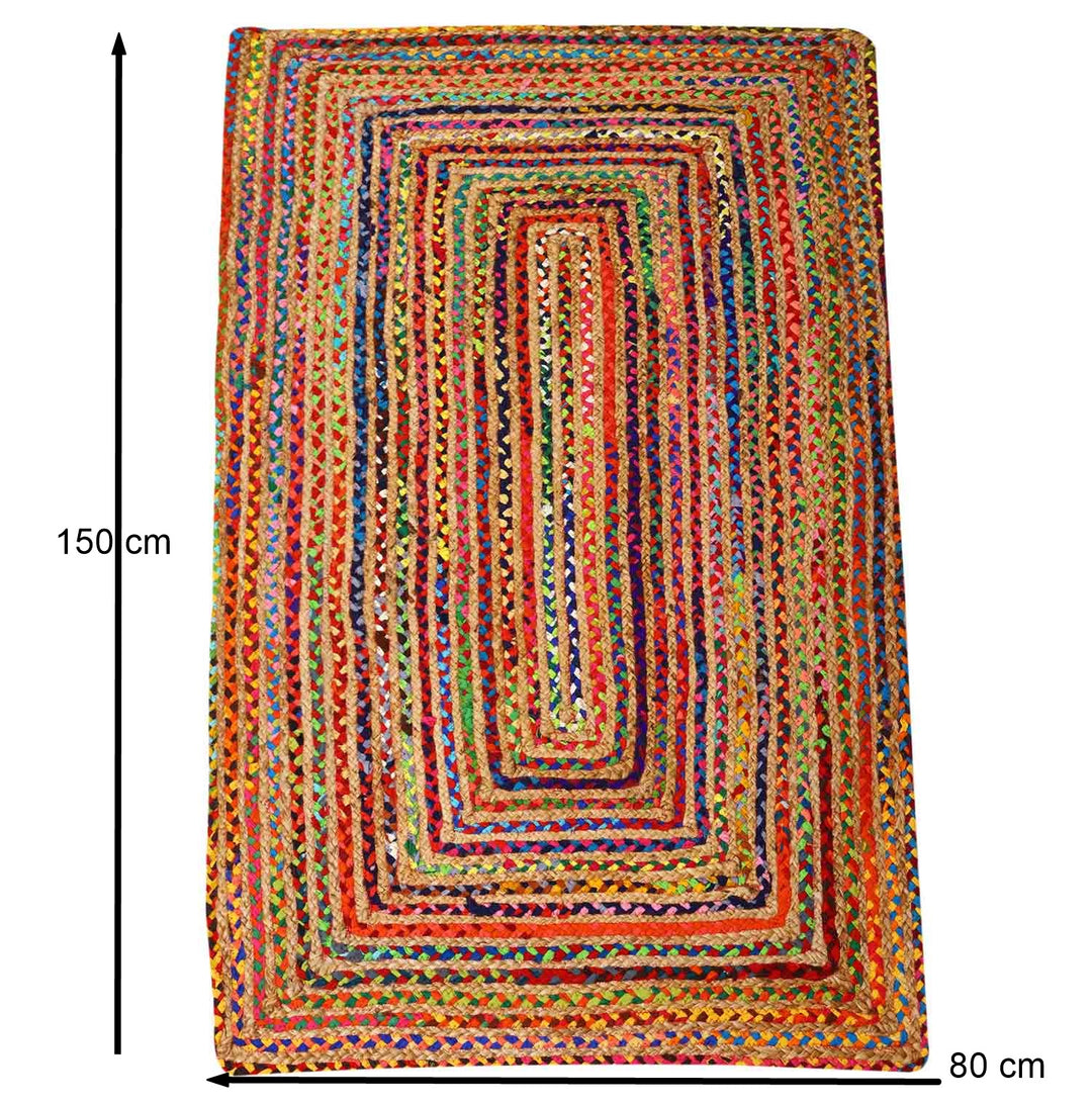 Tapis en jute Esha multicolore