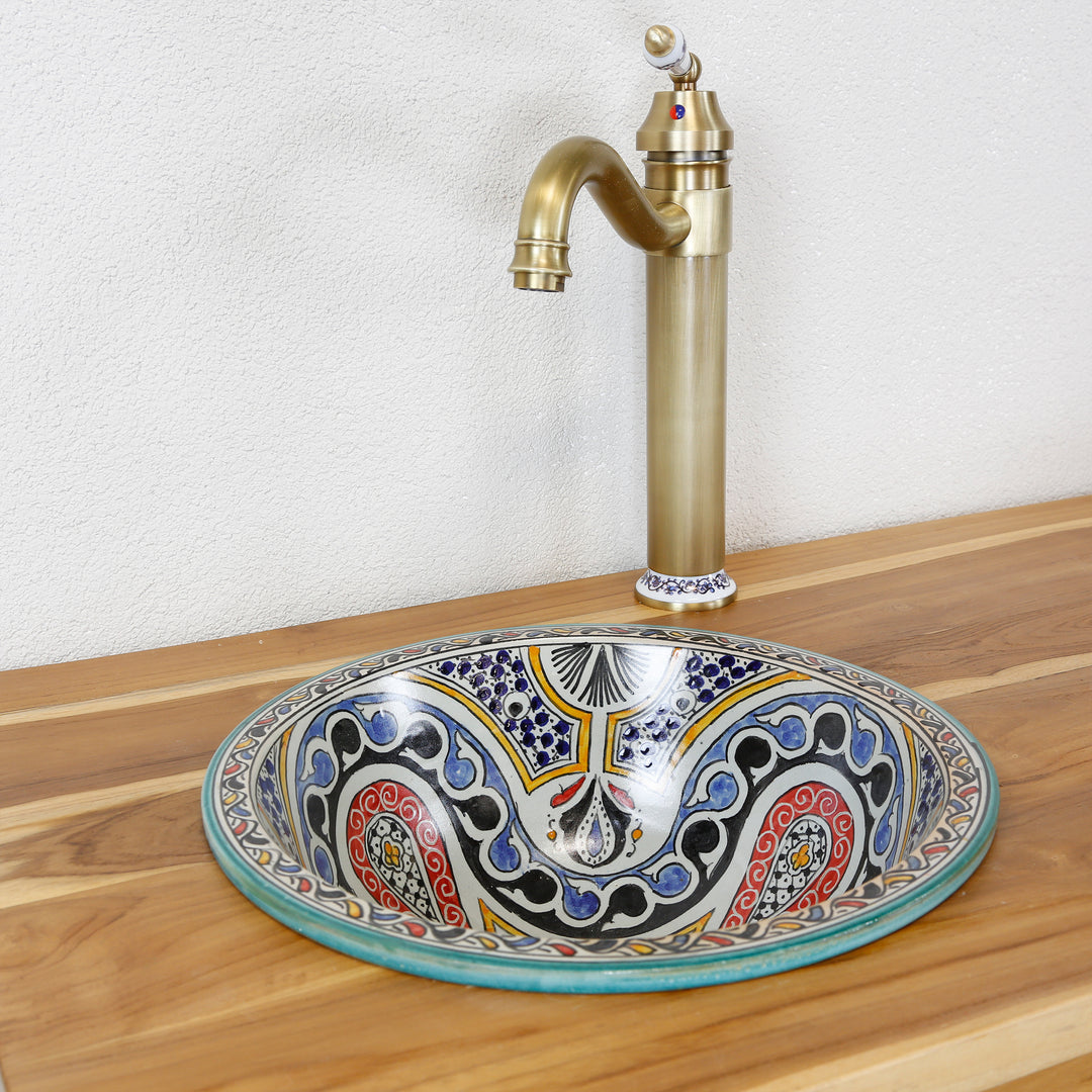Vasque à poser sur meuble lavabo