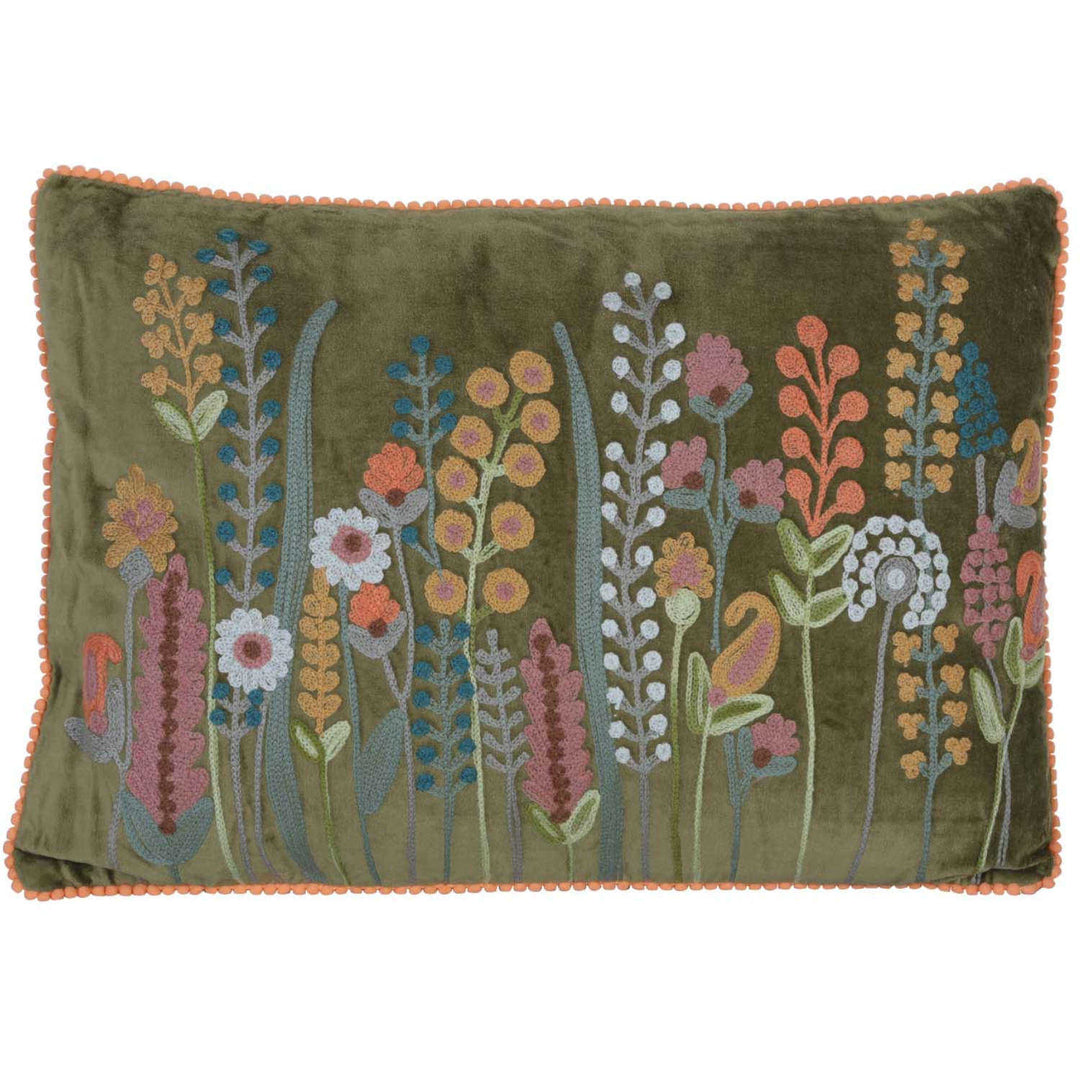 Coussin Santa avec pompons