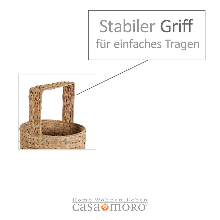 Étagère en osier Stella avec 3 tablettes