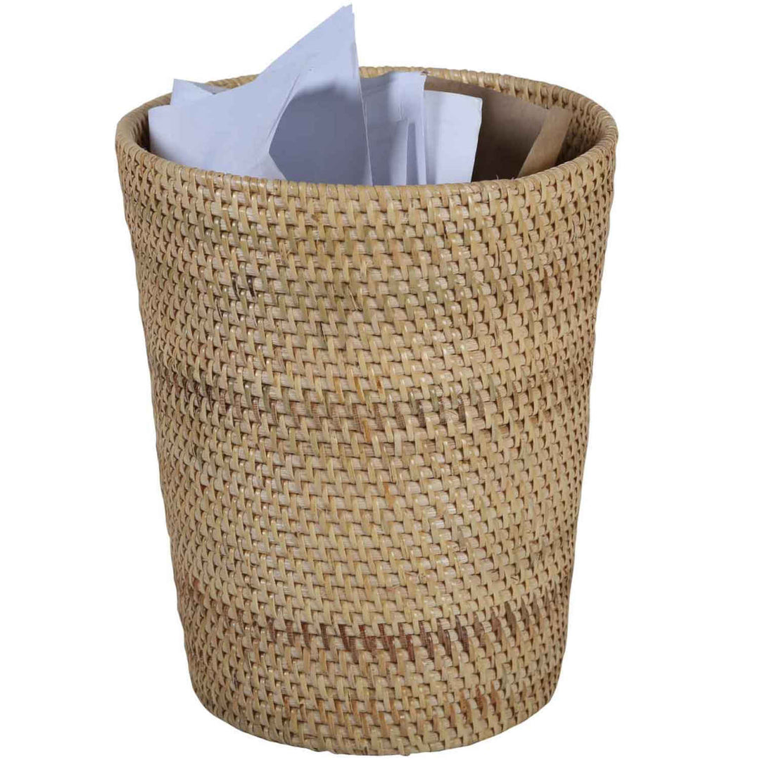 Corbeille à papier en rotin Nila Naturel