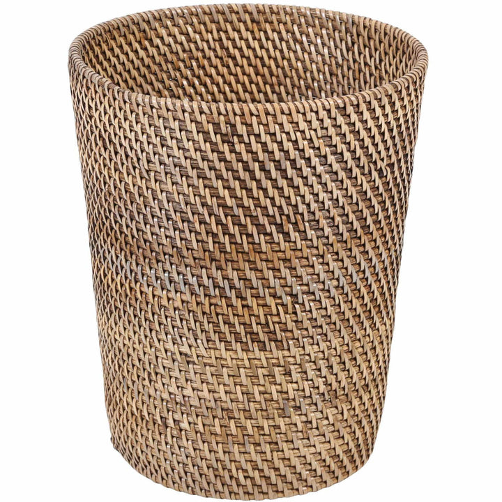 Corbeille à papier en rotin Nila Light Brown
