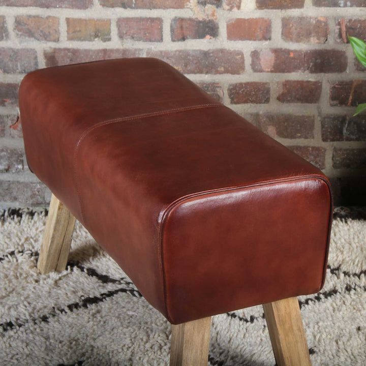 Banquette en cuir véritable Vinod