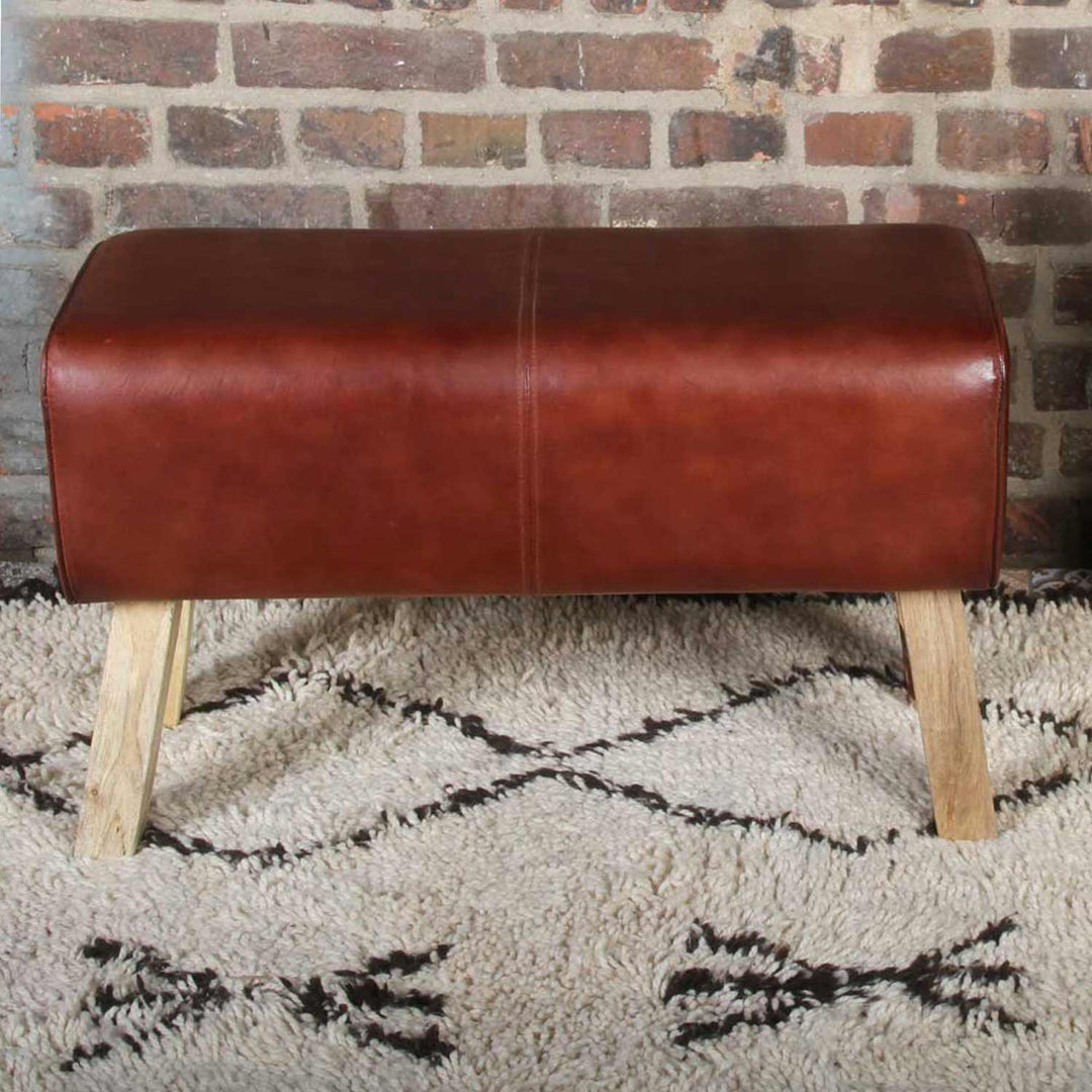 Banquette en cuir véritable Vinod