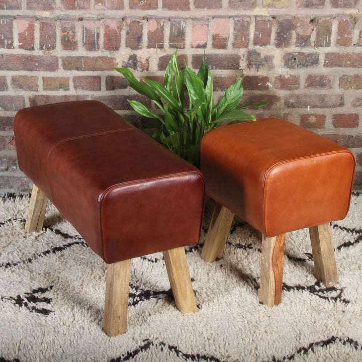 Banquette en cuir véritable Vinod