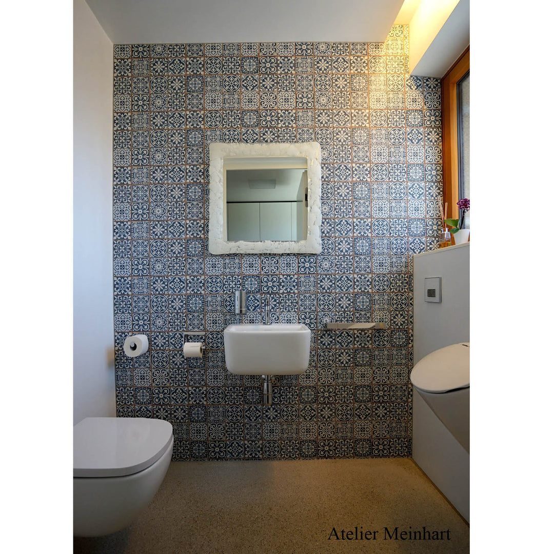 Carrelage marocain Rahel bleu patchwork
