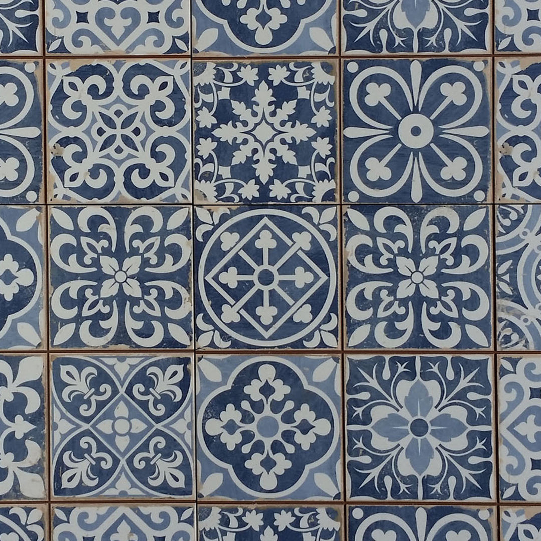 Carrelage marocain Rahel bleu patchwork