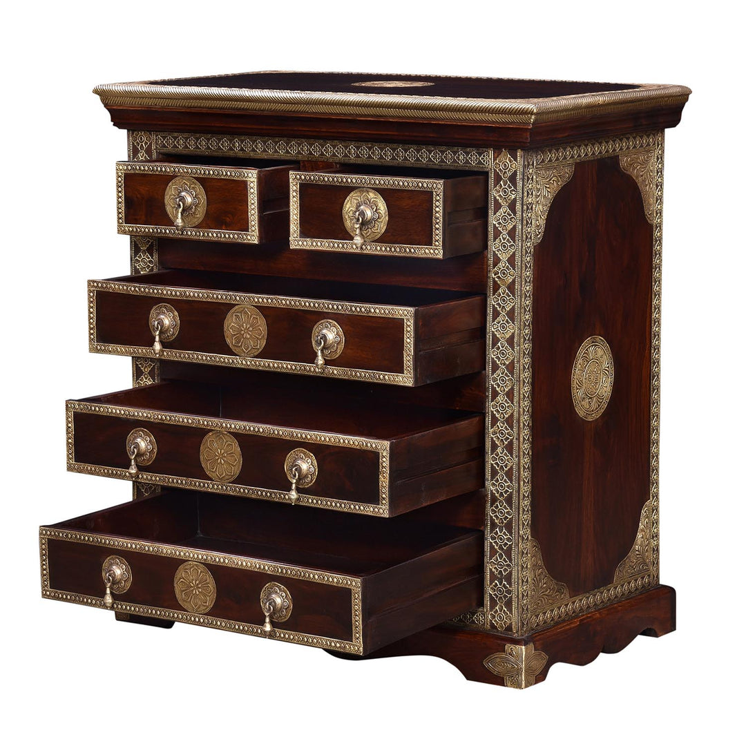 Commode orientale Malek marron