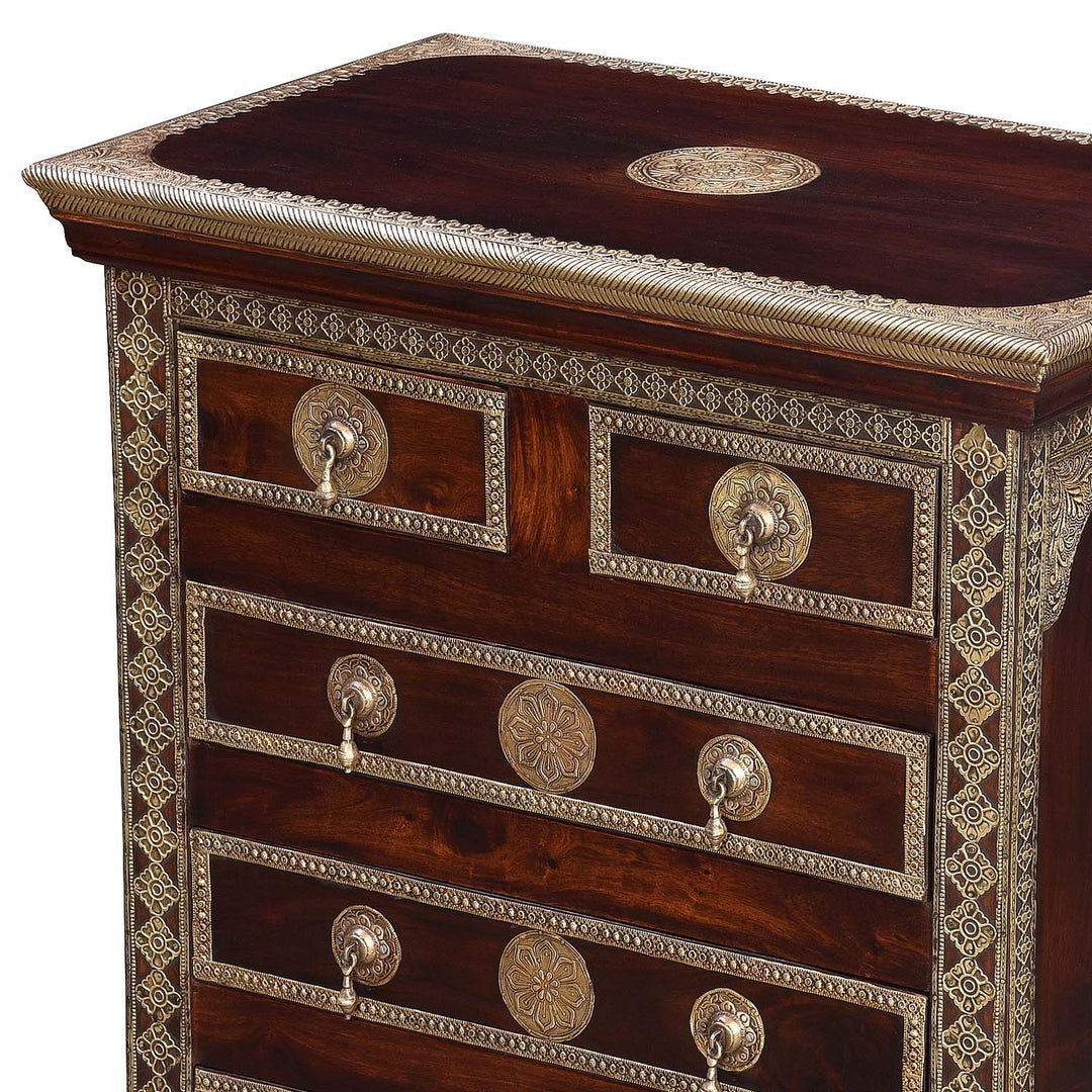 Commode orientale Malek marron