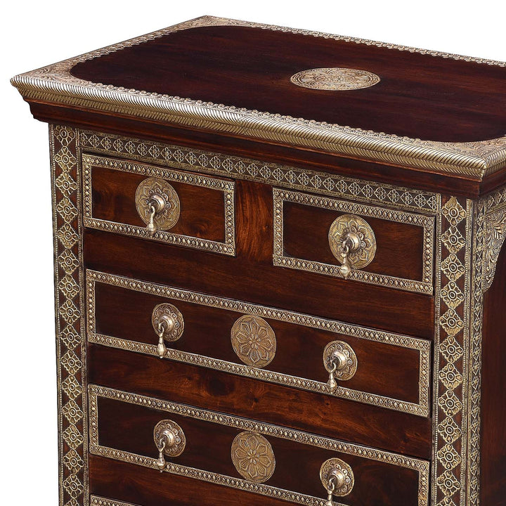Commode orientale Malek marron