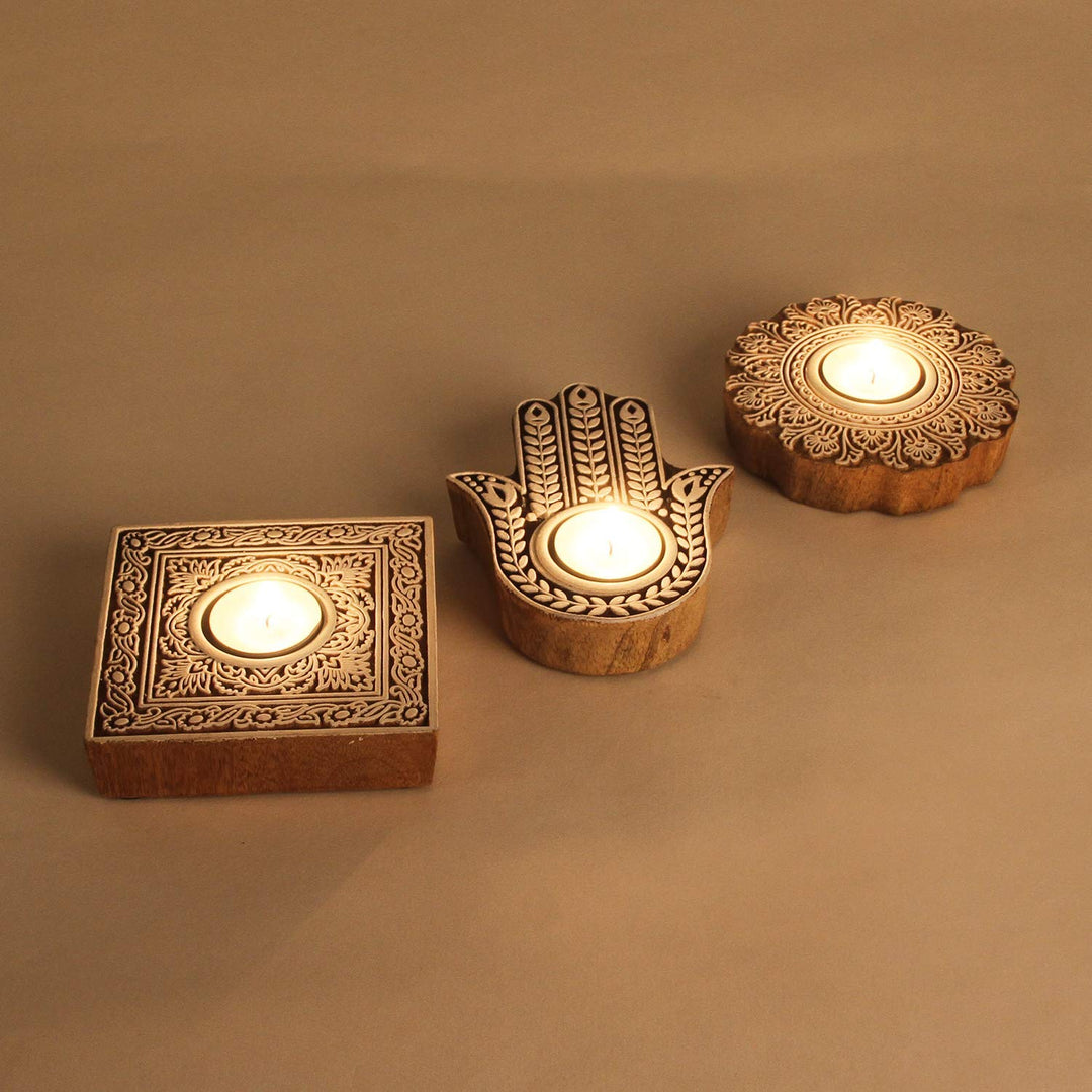 Lot de 3 photophores orientaux Sahra